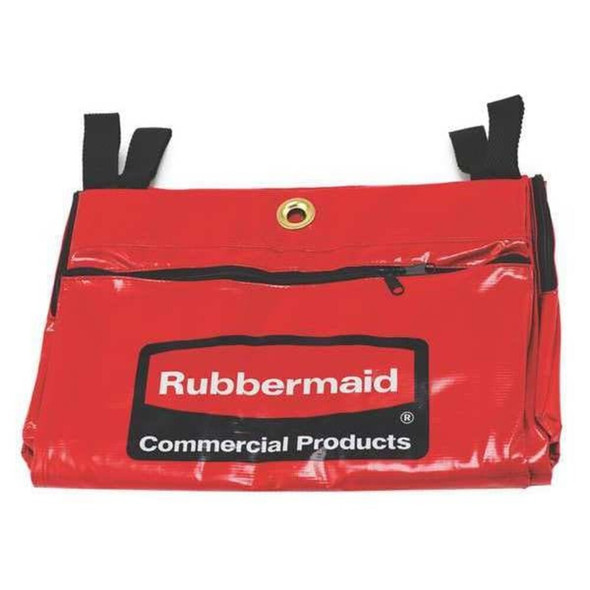 Rubbermaid Commercial Vinyl Recycling Cart Bag Red 1966882