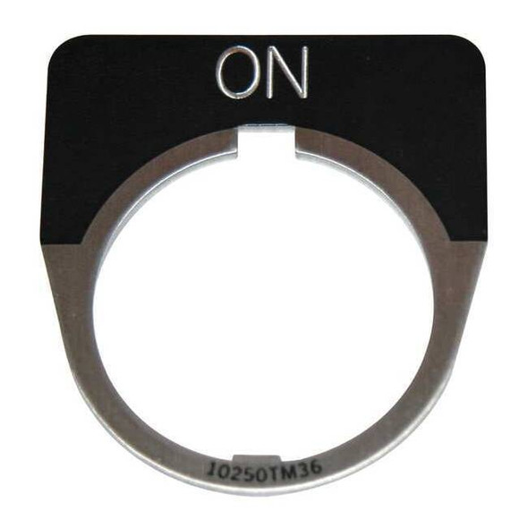 Eaton Legend Plate,Half Round,On,Black 10250TM25