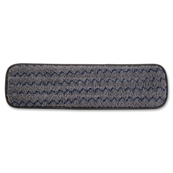 20.8 in L Flat Mop Pad, Hook-and-Loop Connection, Gray, Microfiber  1863895