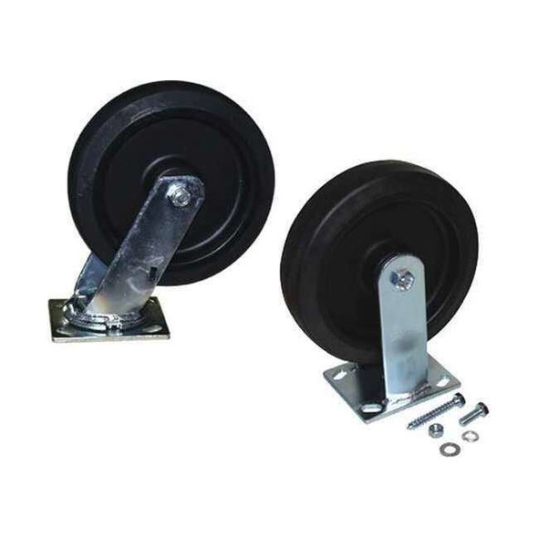 Rubbermaid Commercial CasterKit,Blk,Stl;Rubber,2,100lb,PK4 GRFG4436L80000