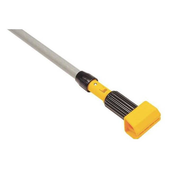 54" Clamp On Wet Mop Handle, Yellow Head, Gray Handle, Fiberglass