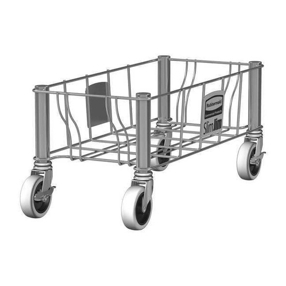 Rubbermaid Commercial Container Dolly,100 lb,Single,9in H,Gray 1968468