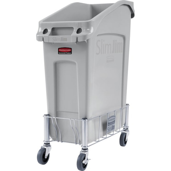 Rubbermaid Commercial Container Dolly,100 lb,Single,9in H,Gray 1968468