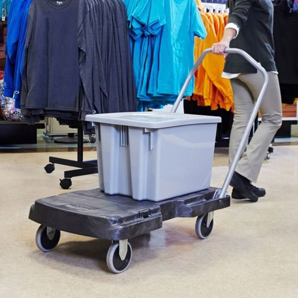 Rubbermaid Commercial GnrlPurposeDlly,7in,33in,Blk,Plstc,500lb FG440100BLA
