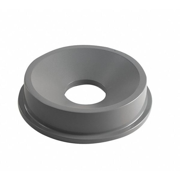 BRUTE(R) 32 gal Trash Can Lid, Funnel Gray, Plastic, 1 Openings 22 1-4 in W-Dia  FG354300GRAY