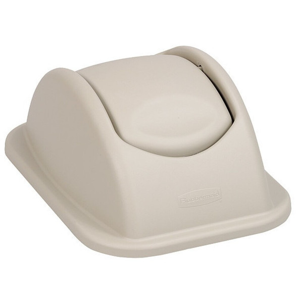 Deskside 10 gal Rectangular Indoor Plastic Can, Beige, None, Plastic, 11 in  FG295700BEIG