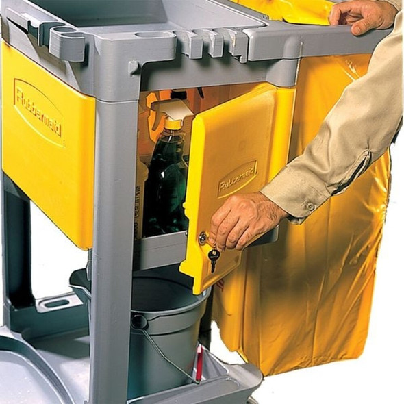 Rubbermaid Commercial Locking Compartment,20 in L,Yellow FG618100YEL