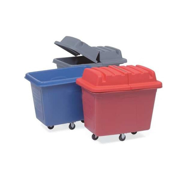 Rubbermaid Commercial Cube Truck Lid,Black,Hinged,8-1-2inH FG461300BLA