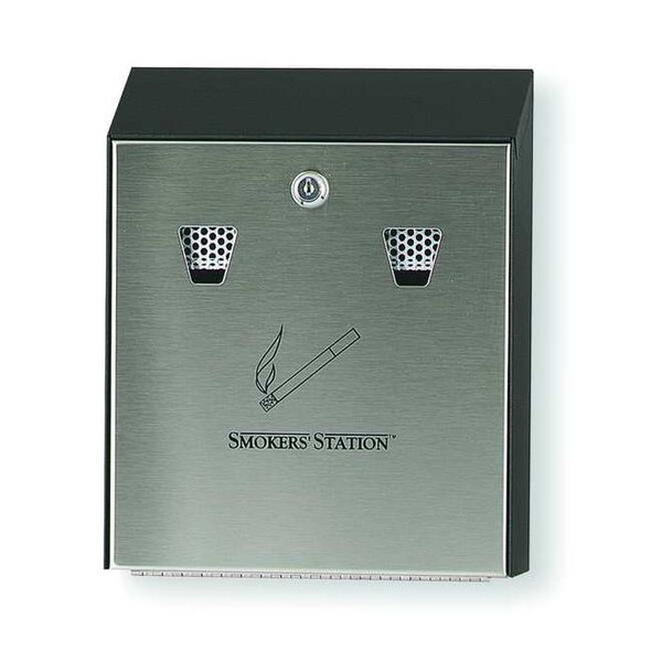 Rubbermaid Commercial Ash Tray,1-19/32 gal.,Black FGR1012EBK