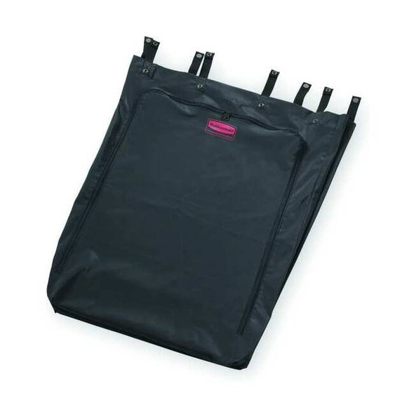 Rubbermaid Commercial Open Top, Vinyl, Hamper Bag, Black FG635000BLA
