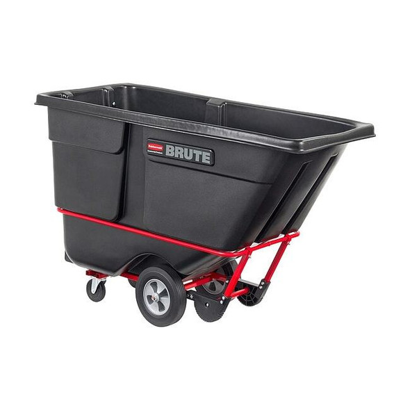 Rubbermaid Commercial Tilt Truck,Standard,1 cu. yd.,Black FG131500BLA