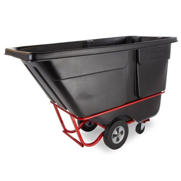Rubbermaid Commercial Tilt Truck,Standard,1 cu. yd.,Black FG131500BLA
