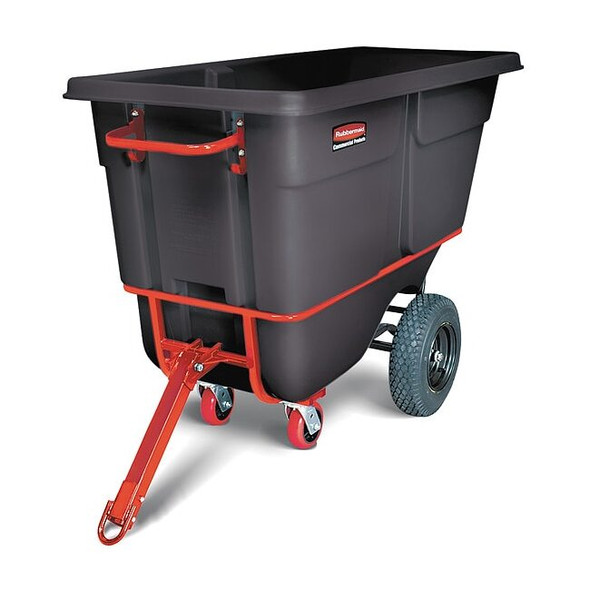 Rubbermaid Commercial TiltTruck,721/4in,331/2in,Black,2,100lb FG131641BLA