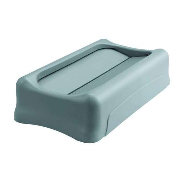 Slim Jim(R) 23 gal Trash Can Lid, Swing Gray, Resin, 1 Openings 11 1/4 in W/Dia