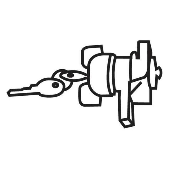 Rubbermaid Commercial Lock and  Key For Janitor Cart GRFG6181L20000