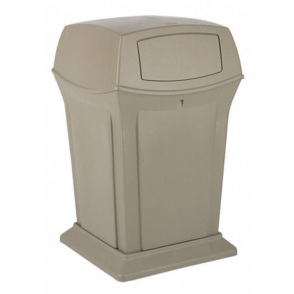 Ranger(R) 45 to 65 gal Trash Can Lid, Black, Plastic, 24 1-2 in W-Dia  FG917700BLA