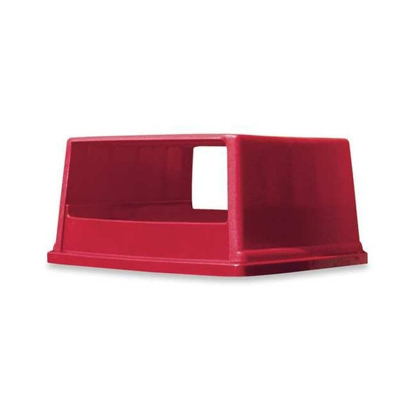 Glutton(R) 56 gal Trash Can Top, Canopy Red, Resin, 2 Openings 23 in W/Dia