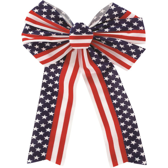 Holiday Trims 7-Loop Elegant Patriotic Bow 8246