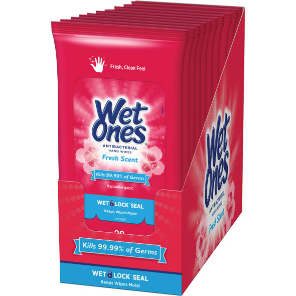 Wet Ones 20ct Antibac Wet Wipe 300608706 Pack of 10 607760