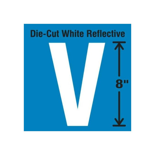 Stranco Letter Label, Vinyl, 8 in H, 4-3/4 in W DWR-SINGLE-8-V