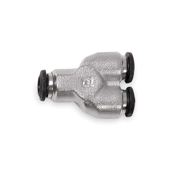 Aignep Usa Push to Connect Fitting, Brass, Silver 50310N-10