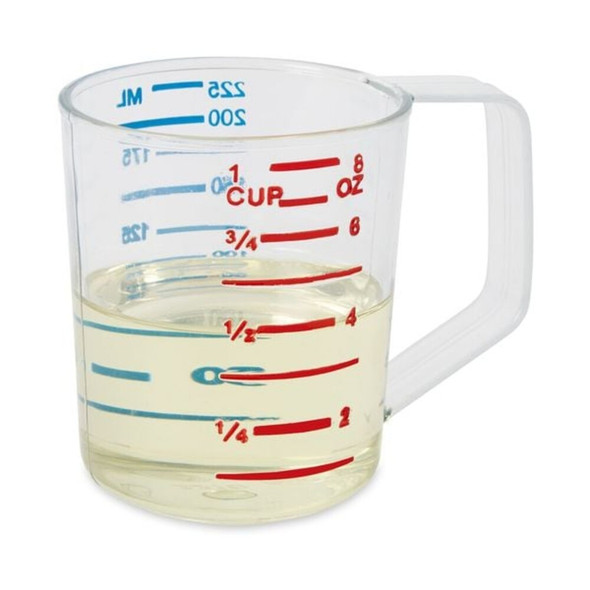 Rubbermaid Commercial Polycarbonate Measuring Cup,1 Cup,Clear FG321000CLR