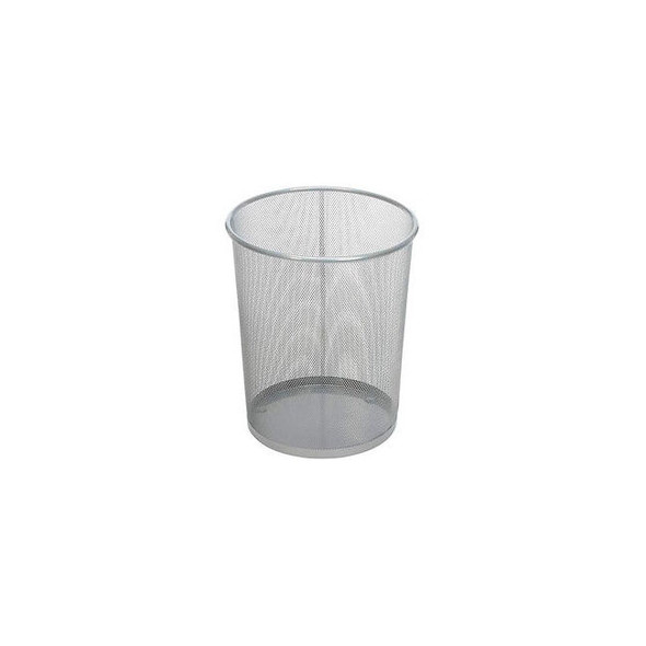 Rubbermaid Round Steel Wire Mesh Wastebasket Silver 5 Gal. FGWMB20SLV