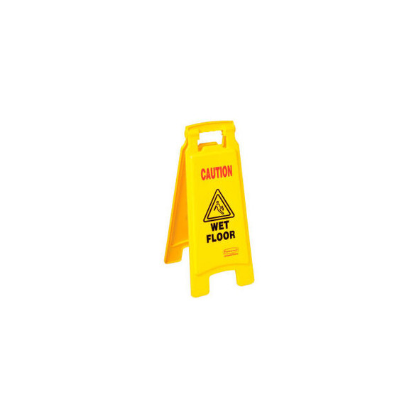 Rubbermaid 6112-77 Floor Sign 2 Sided - Caution Wet Floor