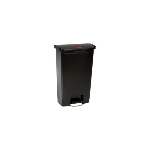 Rubbermaid Slim Jim 1883613 Plastic Step On Container Front Step 18 Gallon - Bla