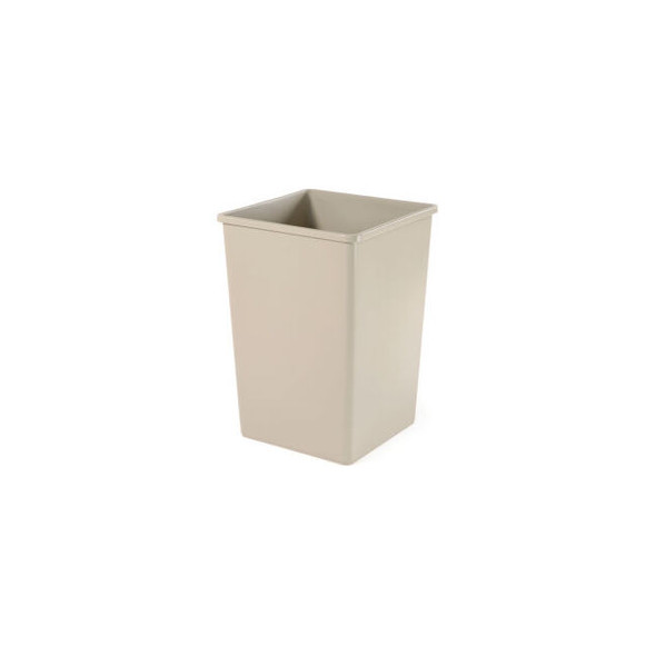 35 Gallon Square Rubbermaid Waste Receptacle - Beige