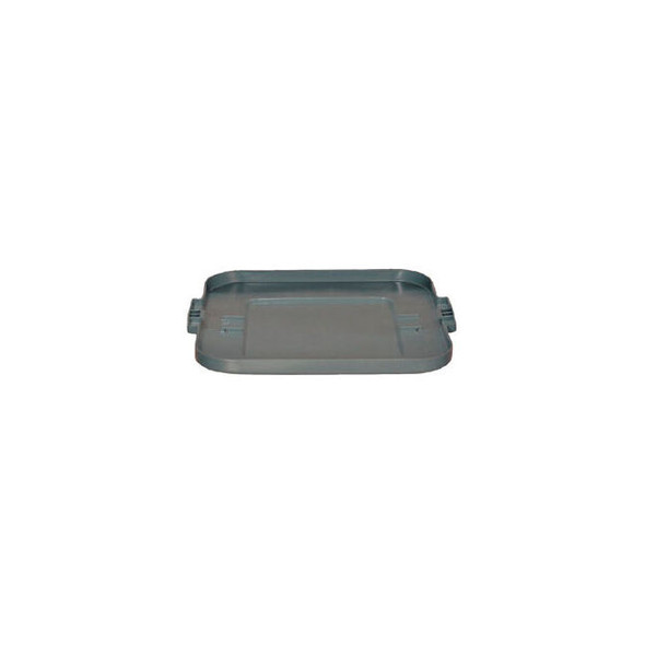 Flat Lid For 28 Gallon Square Rubbermaid Brute Waste Receptacles - Gray