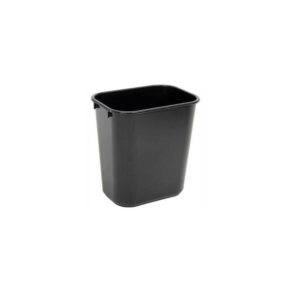 Rubbermaid Soft Molded Plastic Small Wastebasket 3.5 Gallon Capacity Black