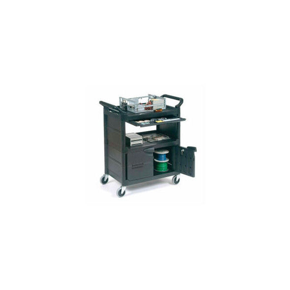 Rubbermaid Plastic Instrument Cart 200 lb. Capacity 33-5/8""L x 18-5/8""W x 37-3