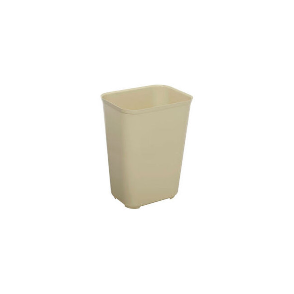 Rubbermaid 10 Gallon Fire Resistant Fiberglass Wastebasket - Beige