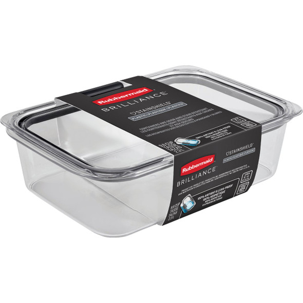 Rubbermaid Brilliance 9.6 C. Clear Rectangle Food Storage Container 2183415 601933