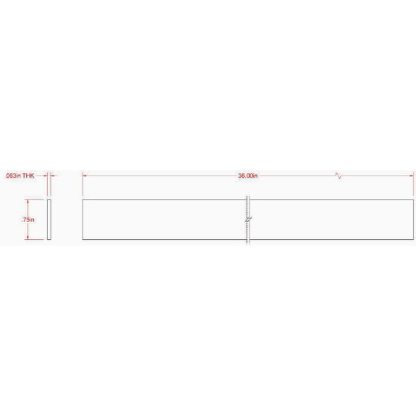 Hillman SteelWorks 1-16 In. x 3-4 In. x 3 Ft. Anodized Aluminum Flat Stock 11311 257645