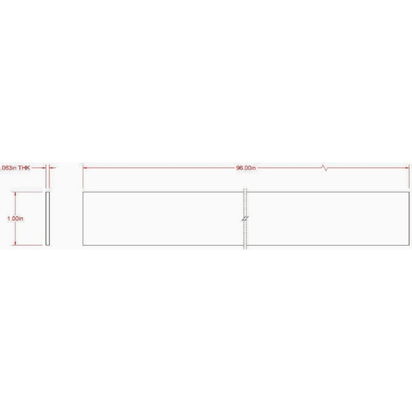 Hillman SteelWorks 1-8 In. x 1-2 In. x 8 Ft. Aluminum Flat Stock 11287 256341
