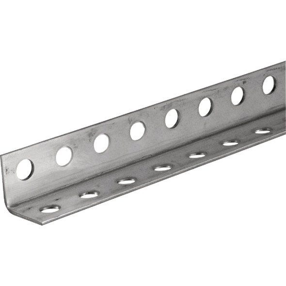Hillman SteelWorks 7/64 In. x 1-1/4 In. x 3 Ft. Perforated Zinc-Plated Angle