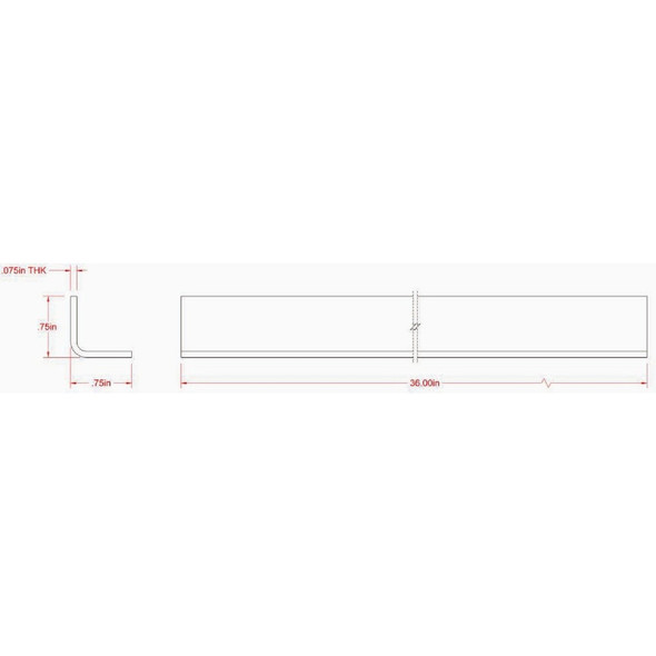Hillman SteelWorks 3-4 In. x 3-4 In. x 3 Ft. 14 ga Zinc-Plated Angle 11096 238443