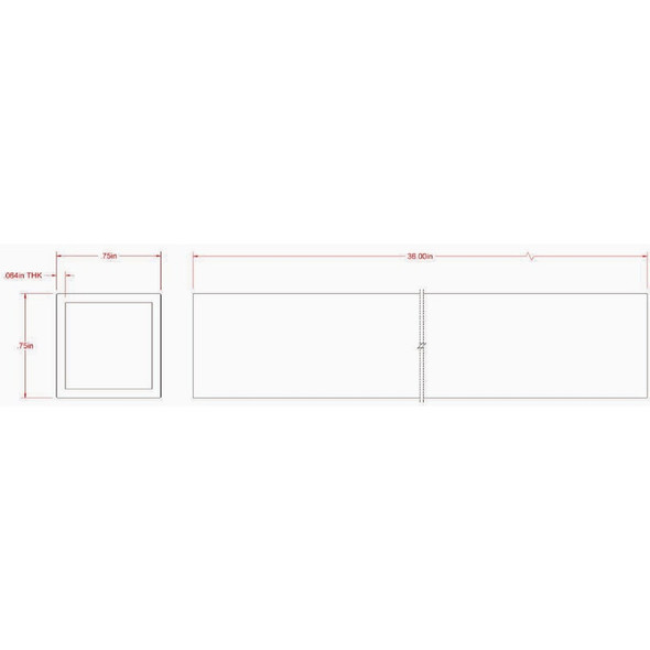 Hillman SteelWorks 3-4 In. x 3 Ft. Aluminum Square Tube 11386 251089