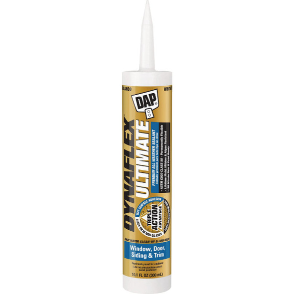 DAP DYNAFLEX ULTIMATE 10.1 Oz. Premium All-Weather Sealant, White 7079816200