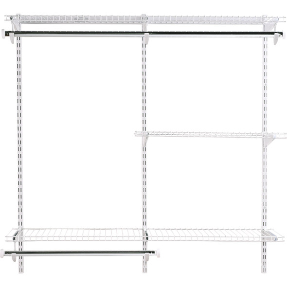 Rubbermaid Configurations 4 Ft. to 8 Ft. No-Cut Adjustable Closet Kit 2060344