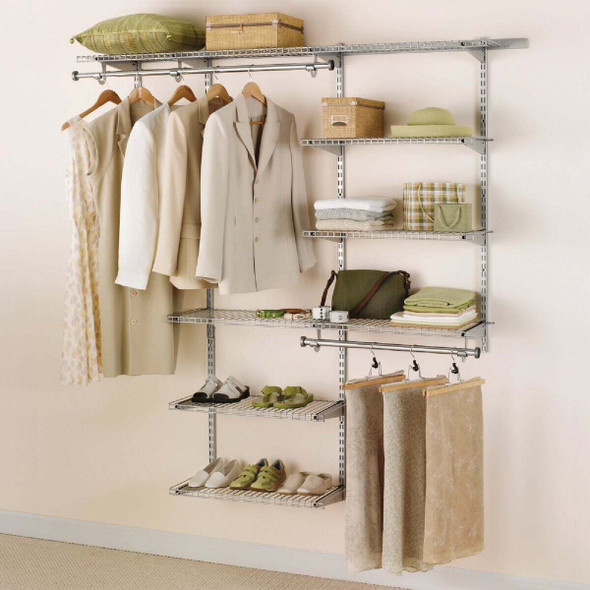 Rubbermaid Configurations 3 Ft. to 6 Ft. Closet No-Cut Adjustable Kit 2060335