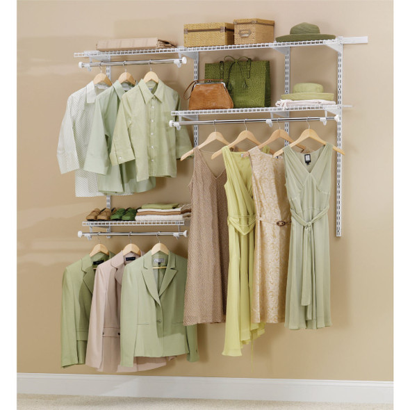 Rubbermaid Configurations 3 Ft. to 6 Ft. No-Cut Adjustable Closet Kit 2060339