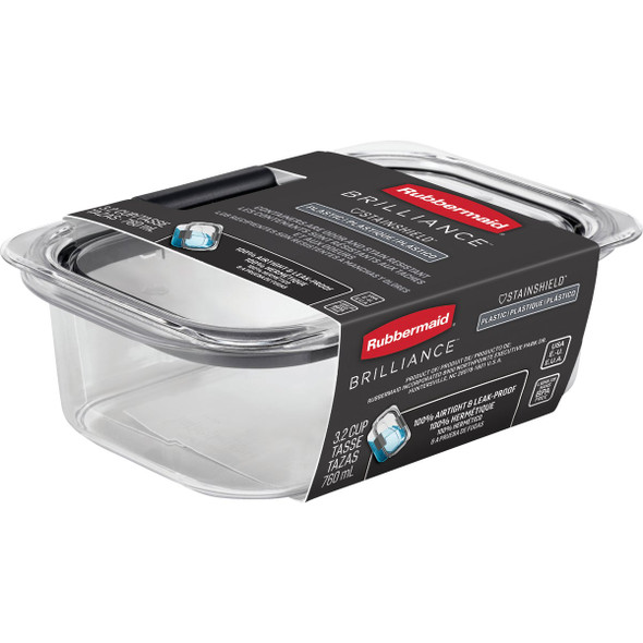 Rubbermaid Brilliance 3.2 C. Clear Rectangle Food Storage Container 2183403 601902