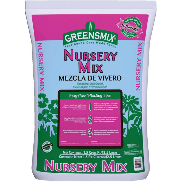 Greensmix Nursery Mix 1.5 Cu. Ft. 40 Lb. All Purpose Potting Soil WGM03203