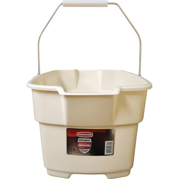 Rubbermaid Roughneck 15 Qt. Bisque Bucket FG287100BISQU 641596