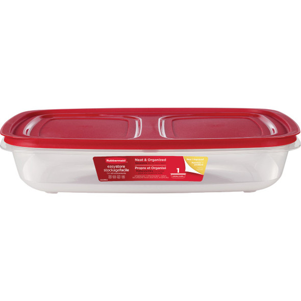Rubbermaid EasyStore 28.8 C. Clear Rectangular Food Storage Container with Lid 2210148 605778