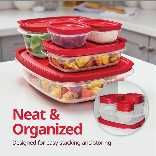 Rubbermaid EasyStore 4.92 C. Clear Square Food Storage Container with Lid 2210147 605794