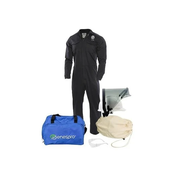 National Safety Apparel Coverall Arc Flash Kit, Navy, L, 9 oz KIT2CV11NGLG